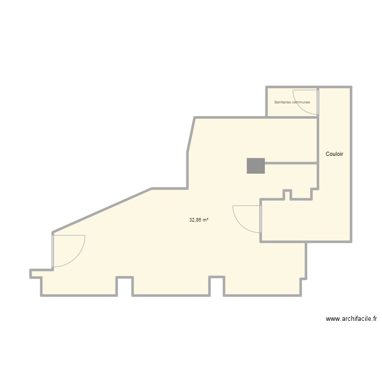 CEV Mulhouse. Plan de 3 pièces et 42 m2