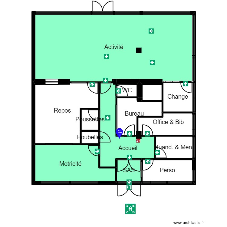 92 PUTEAUX Projet 2 evac. Plan de 0 pièce et 0 m2