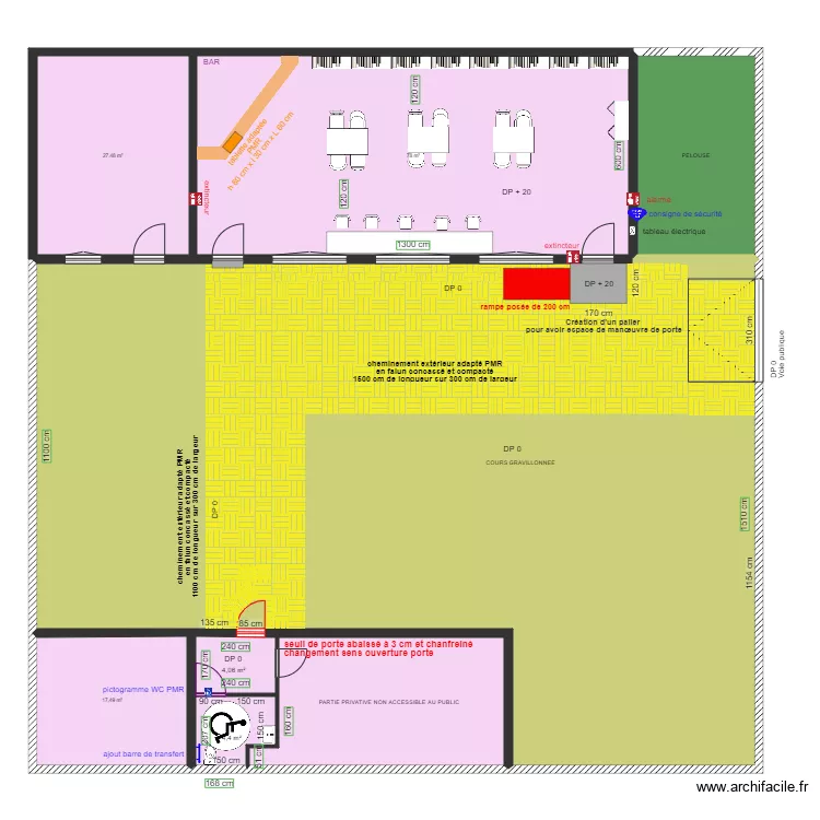 L IDIOT 1 APRES TRAVAUX. Plan de L IDIOT 1 APRES TRAVAUX. Plan de
