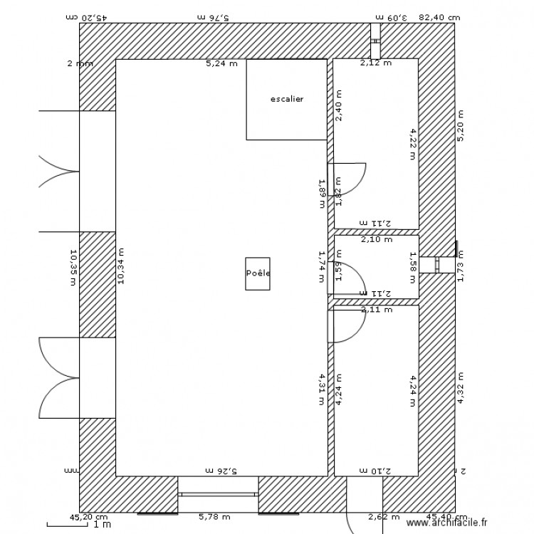 Maison-grosse-botte-avec-etage-RDC. Plan de 0 pièce et 0 m2