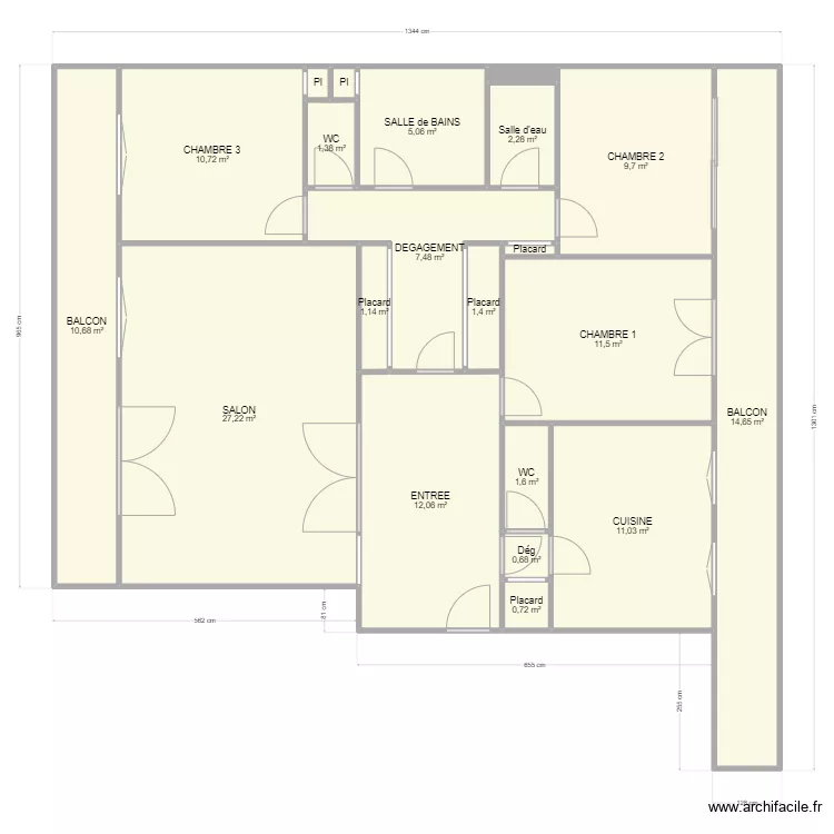 bonnefoy. Plan de 