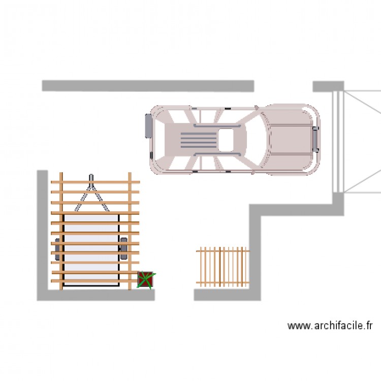 Abri remorque. Plan de 0 pièce et 0 m2