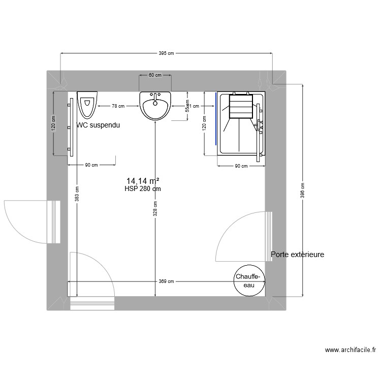 Sdb Issartel. Plan de 0 pièce et 0 m2