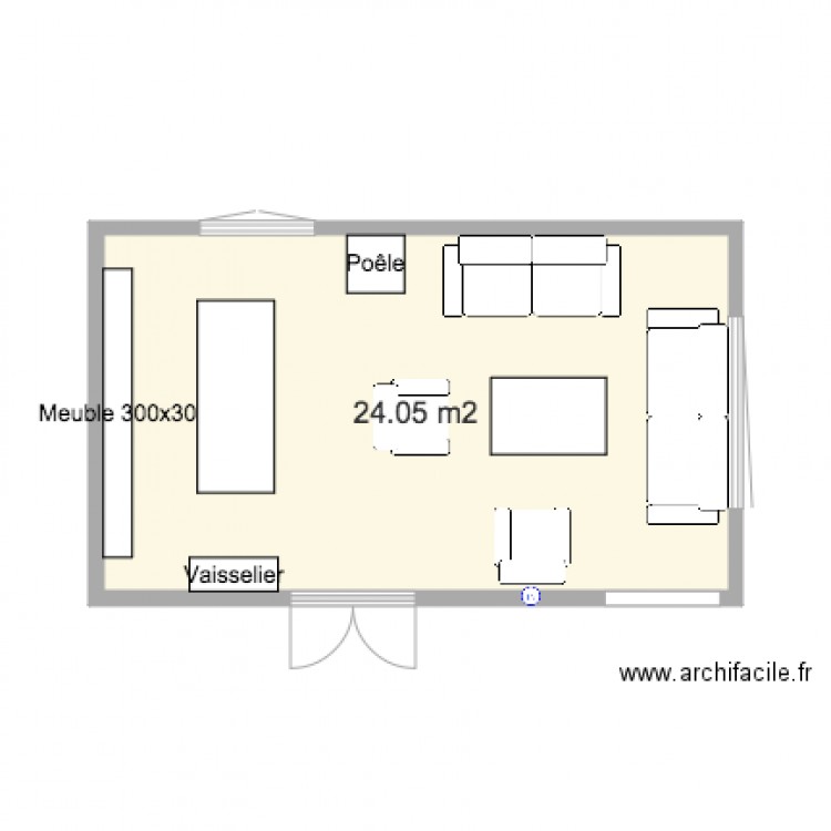 Séjour Plan v1. Plan de 0 pièce et 0 m2