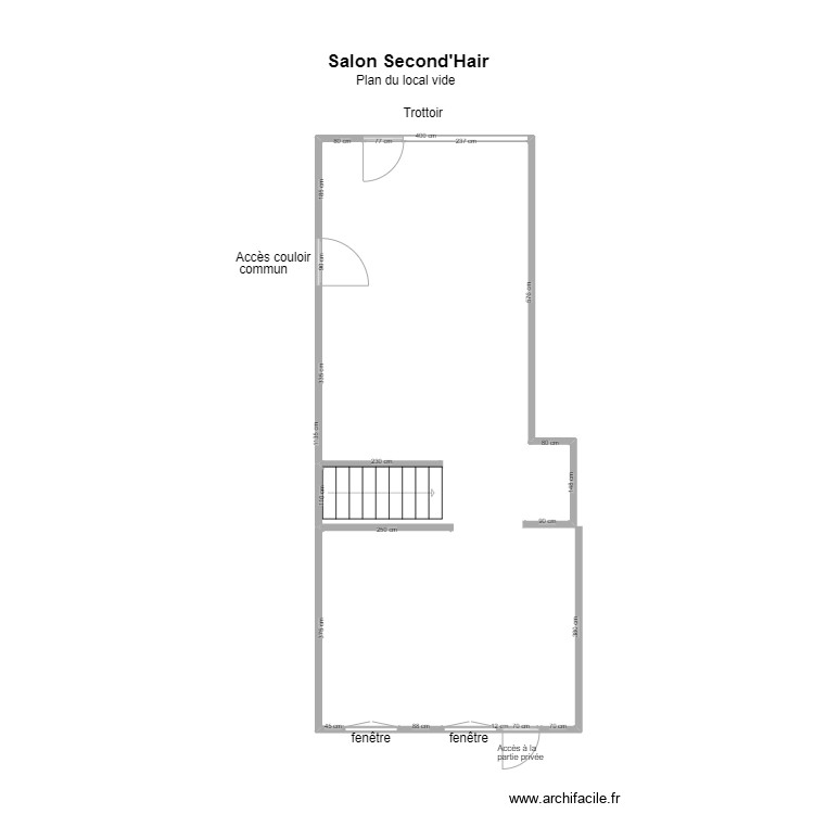 Second Hair plan vide. Plan de 0 pièce et 0 m2