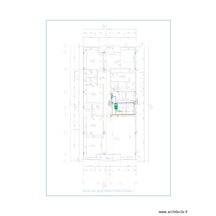 Eclairage de sécurité étage 1. Plan de 0 pièce et 0 m2