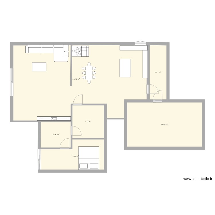 PLAN MAISON 110m. Plan de 0 pièce et 0 m2