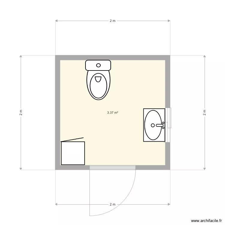 WC ST JULIEN. Plan de 