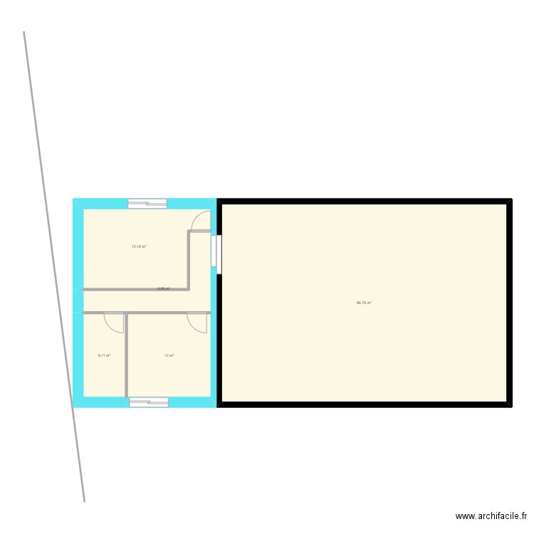 extension Maj6. Plan de 5 pièces et 137 m2