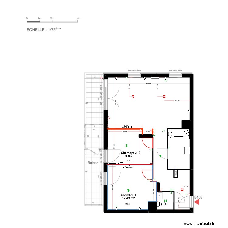 B103 - HomeByMe. Plan de 10 pièces et 65 m2