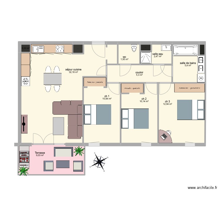 laugier lemagnen. Plan de 0 pièce et 0 m2