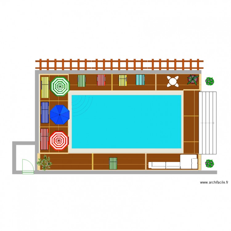 piscina. Plan de 0 pièce et 0 m2