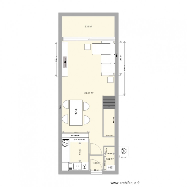 Le Corbusier Haut. Plan de 0 pièce et 0 m2