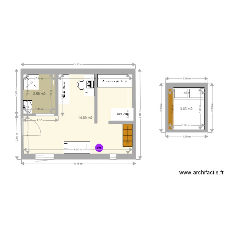 CHAMBRE ANA. Plan de 0 pièce et 0 m2