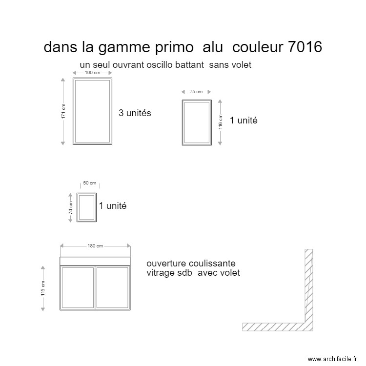 fenetres. Plan de 0 pièce et 0 m2