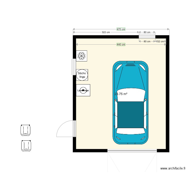 garage simple et atelier . Plan de 0 pièce et 0 m2