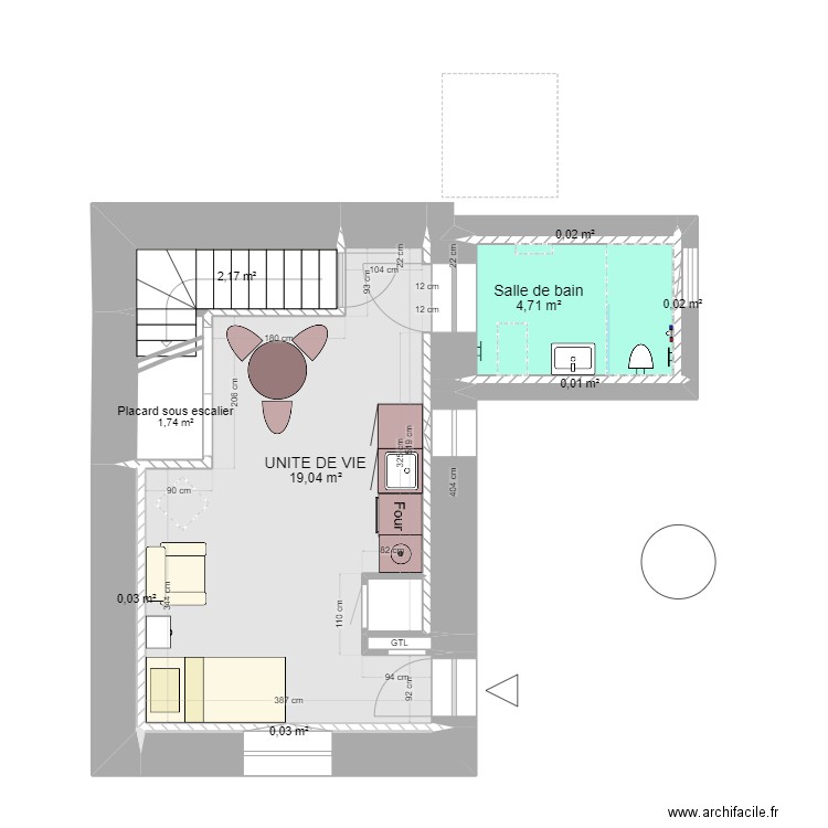 ALEXANDRE PROJET. Plan de 16 pièces et 83 m2