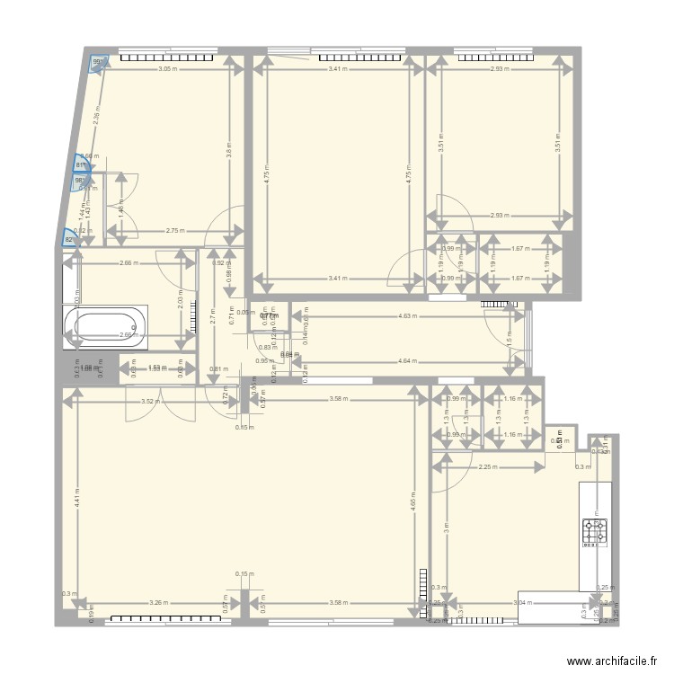 botti. Plan de 0 pièce et 0 m2