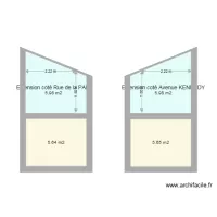 Plan de Fa&ccedil;ade Avant et Apr&egrave;s extension
