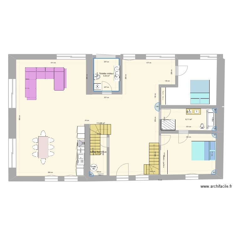 Maison Ecuelles Version 27082023. Plan de 4 pièces et 140 m2