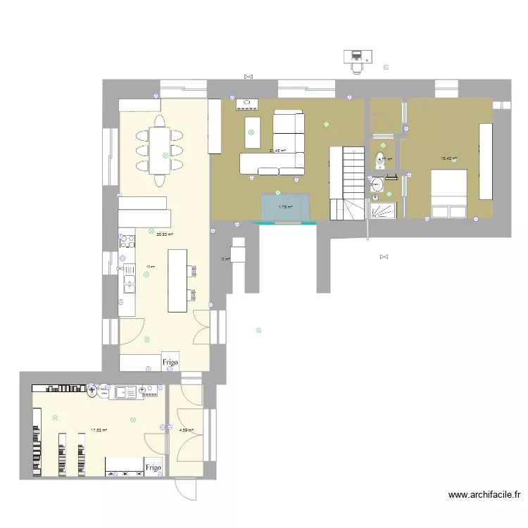 RDC projet X 2 sans r&eacute;seau sols 4. Plan de 