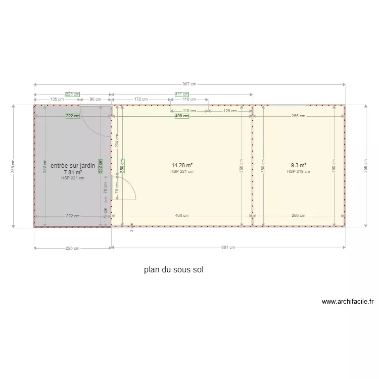 sous sol desmarets. Plan de 