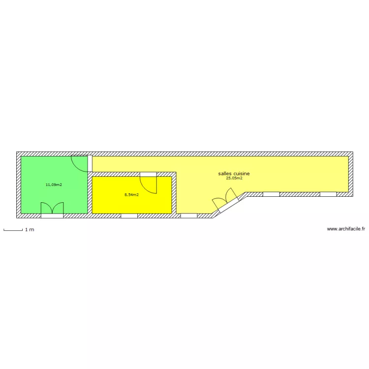 maison rdc actuel. Plan de 