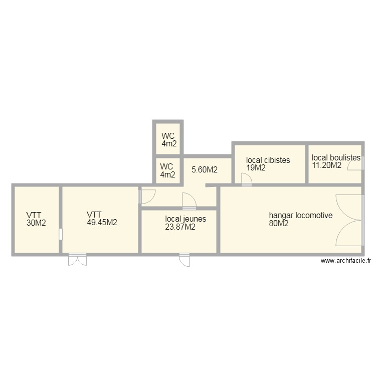 plan sommaire hangar loco. Plan de 0 pièce et 0 m2