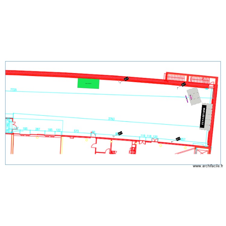 Mur LED Zurich 2 et technique V1. Plan de 0 pièce et 0 m2