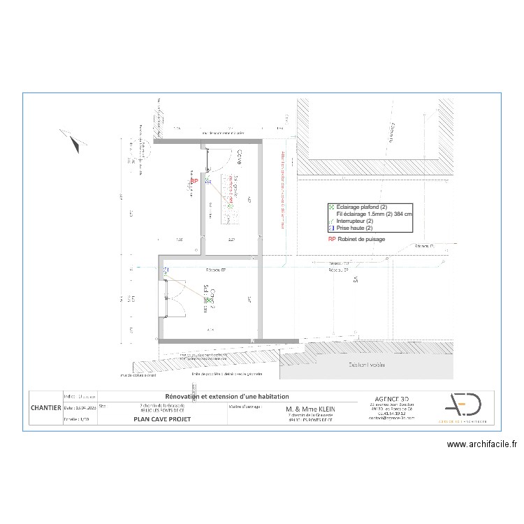 Plan Klein E Cave 011123. Plan de 0 pièce et 0 m2