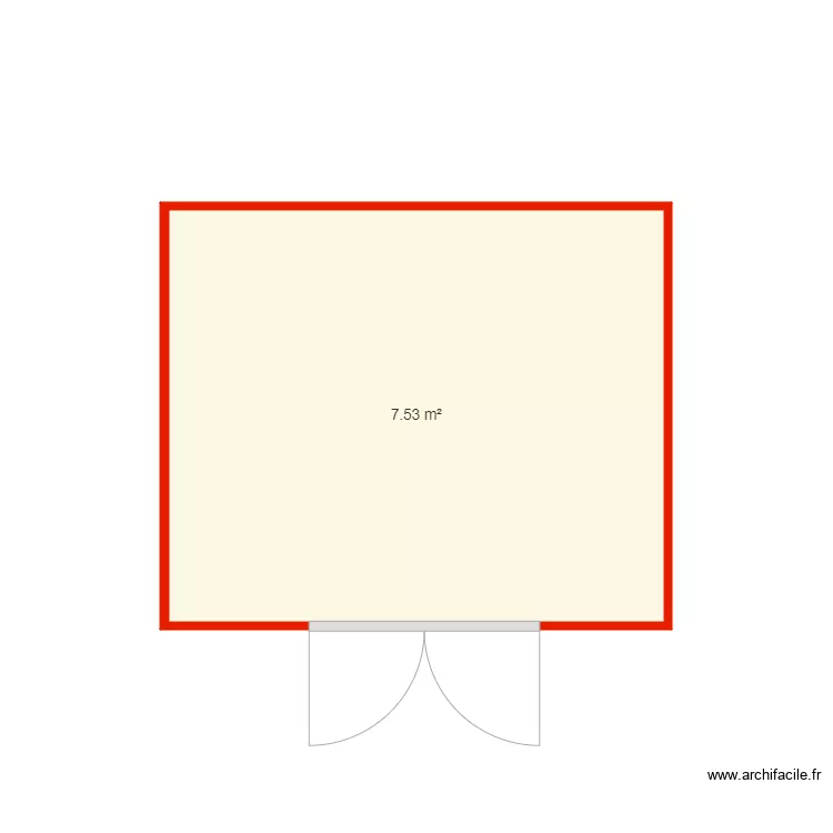 BI 4974 abri de jardin non c&ocirc;t&eacute;. Plan de 