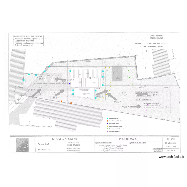 STAIMESSE exterieur. Plan de 