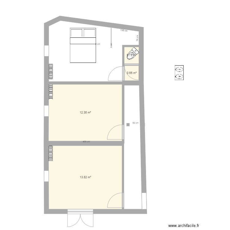 etage baignoire5. Plan de 0 pièce et 0 m2