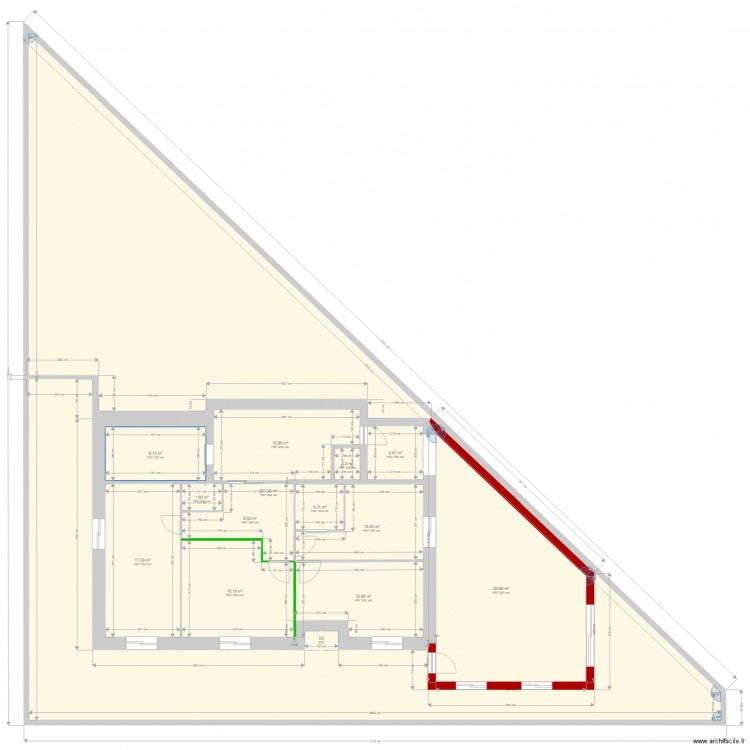 Projet agrandissement VO. Plan de 0 pièce et 0 m2