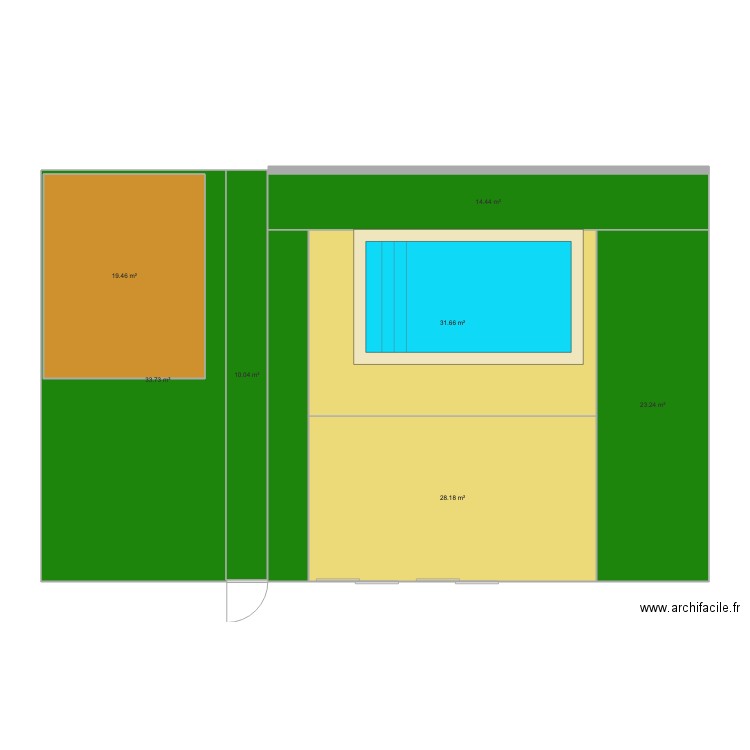 PISCINE. Plan de 0 pièce et 0 m2