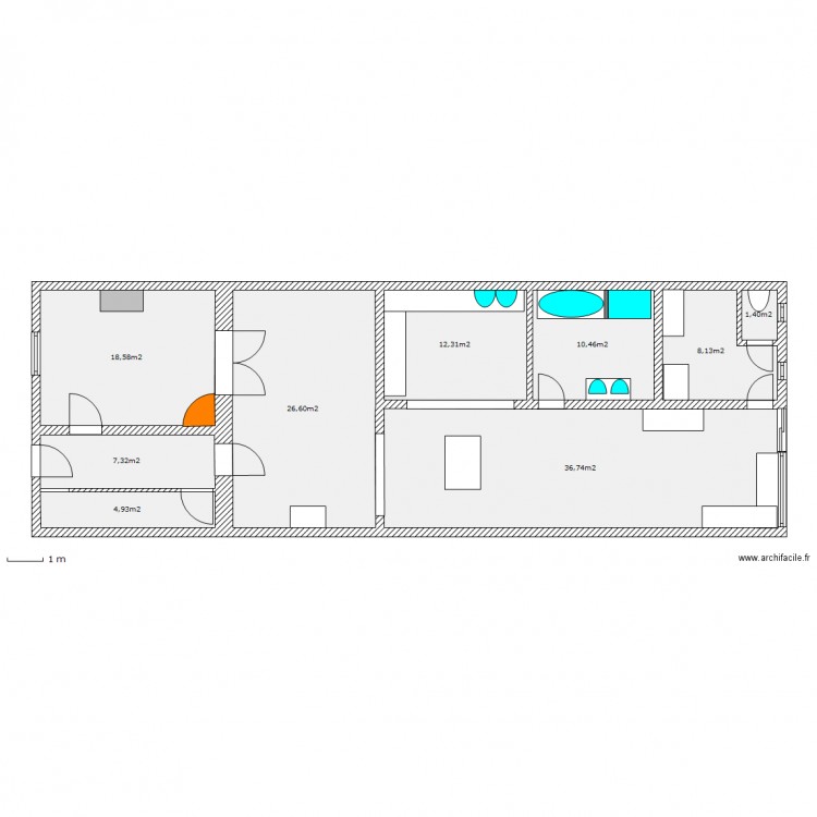 baie vitrée coulissante objet. Plan de 0 pièce et 0 m2