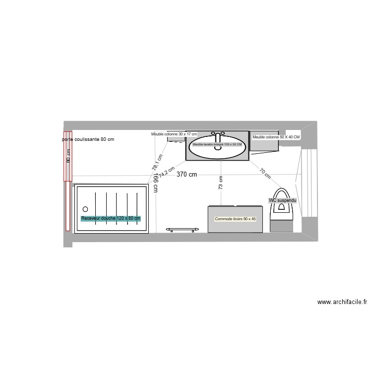 salle de bain ALTKIRCH  VARIANTE 3. Plan de 0 pièce et 0 m2