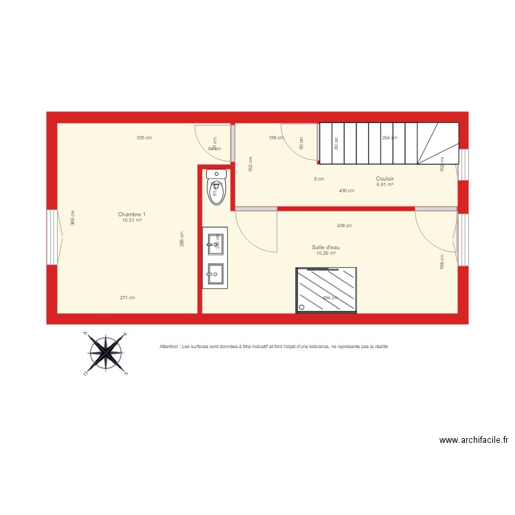 BI 3205 1e étage coté. Plan de 0 pièce et 0 m2