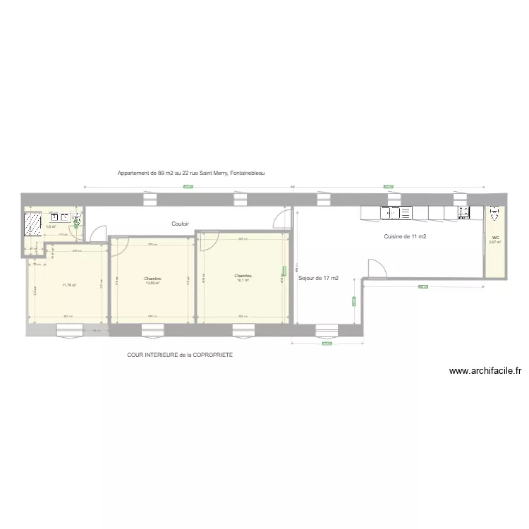appart 86m2 st merry. Plan de 