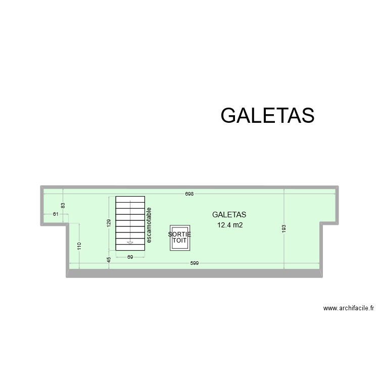 Galetas. Plan de 0 pièce et 0 m2