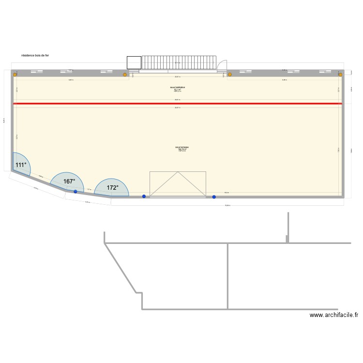 residence bois de fer. Plan de 0 pièce et 0 m2