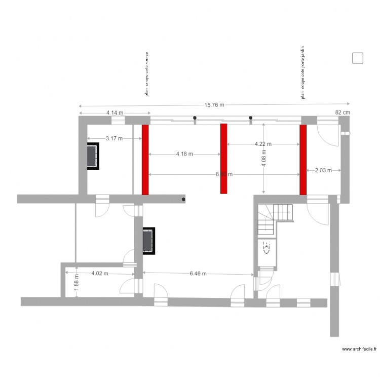 espace animation plan charpente piscine bis. Plan de 0 pièce et 0 m2