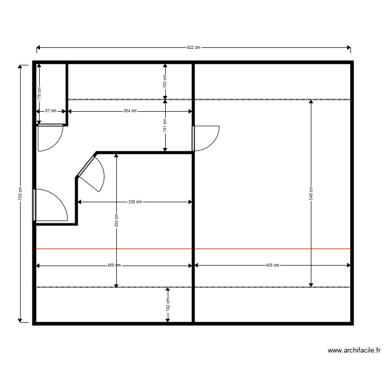 Les cotations QUEND. Plan de 0 pièce et 0 m2