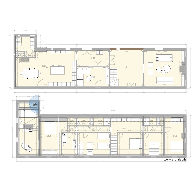 Norolles modifié 1.2. Plan de 25 pièces et 305 m2