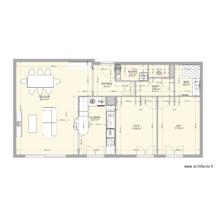 Appart Nath modif. Plan de 0 pièce et 0 m2