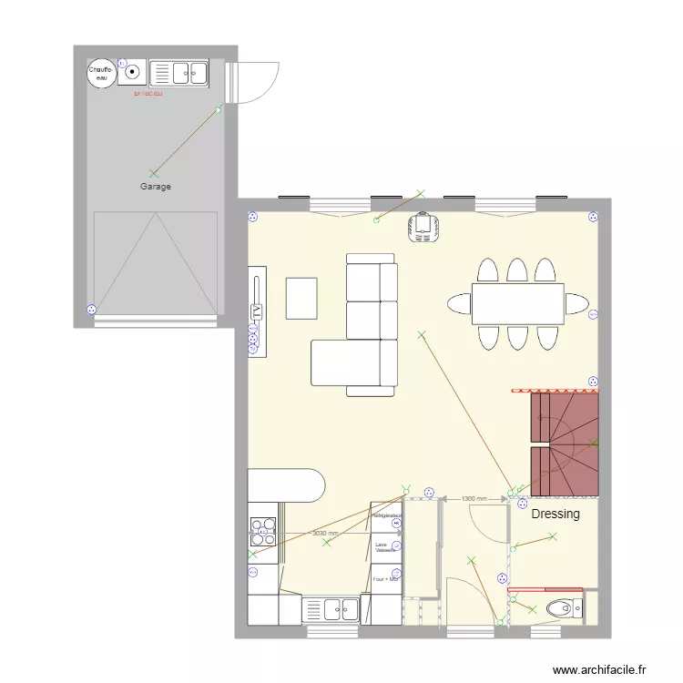 Plan Lot 9 Charlotte RDC électricité. Plan de Plan Lot 9 Charlotte RDC électricité. Plan de