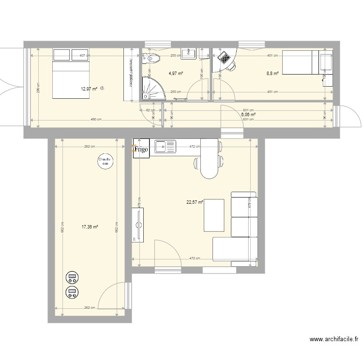 Apparte bas Lucenay V1. Plan de 0 pièce et 0 m2