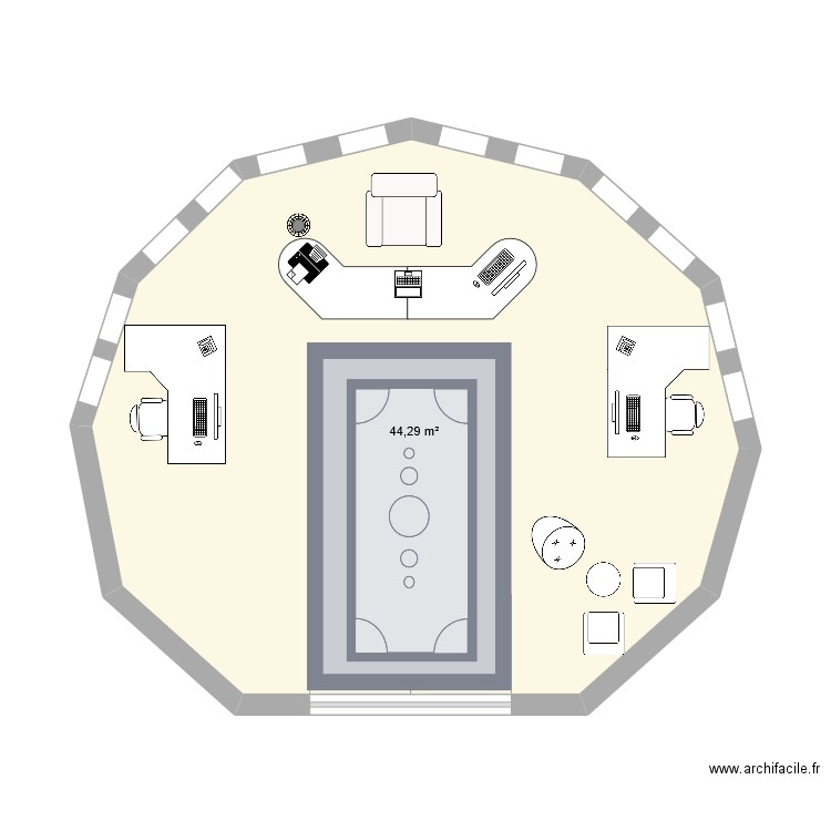 bureau. Plan de 0 pièce et 0 m2