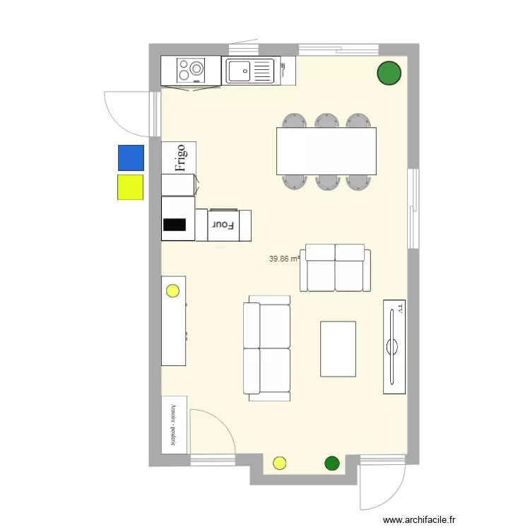PLAN CUISINE SALON original. Plan de PLAN CUISINE SALON original. Plan de