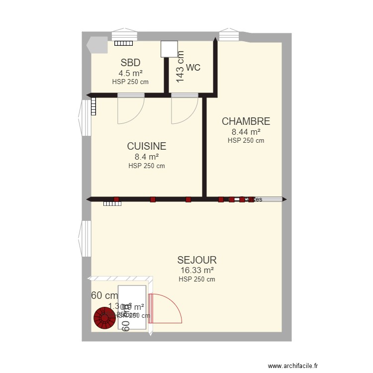 PROJET 1ER ETAGE. Plan de 0 pièce et 0 m2